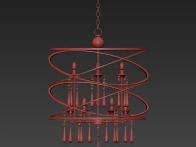 9 Light Pendant 3D model