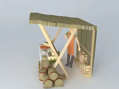 Market Stall Free 3D model