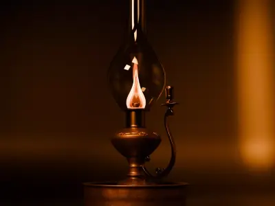 Antique-Style Vintage Lamp 3D model