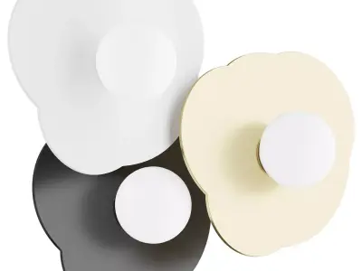 Disc and Sphere Addition Wall Lamp 3D model