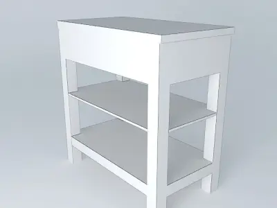 Light table with two drawers Free 3D model