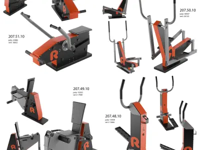 Romana set 1 outdoor exercise equipment 3D model