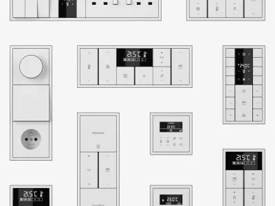 Jung LS  ZERO  KNX Smart Home Kit 34 items 3D model