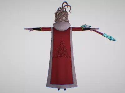 Santa Krystalinda - Included Animations - Dragon Quest Tact Low-poly 3D model