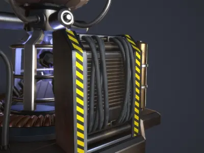 Sci-Fi Reactor Core Low-poly 3D model