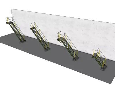 INDUSTRIAL STAIRS COLLECTION 3D model