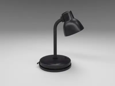 Modern table lamp black Low-poly 3D model