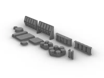 Receivers and Antennas Kitbash Pack 3D print model