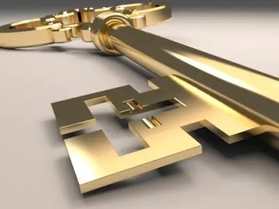 Detailed key 3D model