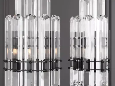 Restoration Hardware BONNINGTON 2-TIER SCONCE Black 3D model