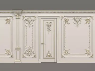 Wall Molding in Classic French style 31 3D model