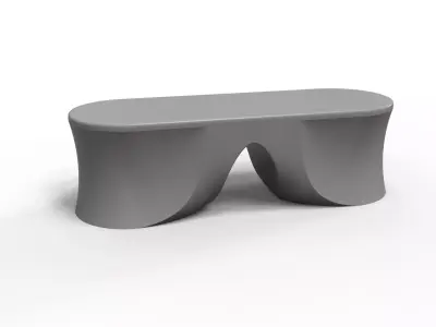 urban concreate bench 3D model