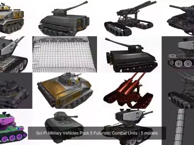 Sci-Fi Military Vehicles Pack 5 Futuristic Combat Units