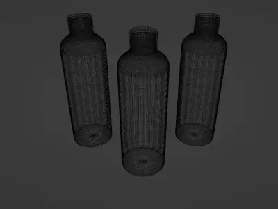 Water Bottle set of 3 - 3D Model Free 3D model