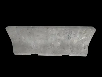 Concrete roadblock barricade Low-poly 3D model