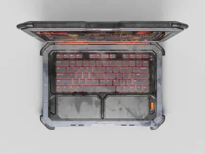Cyber Scifi Laptop 3D model