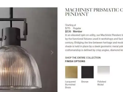 MACHINIST PRISMATIC CLOCHE PENDANT 3D model
