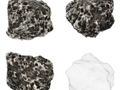 Volcanic Rock Collection Low-poly 3D model