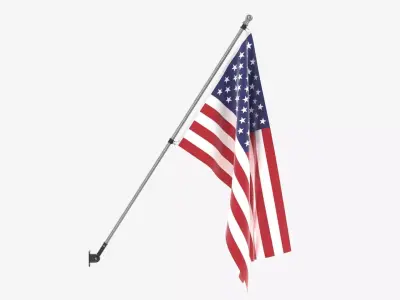 Flagpole kit outdoor 01 3D model