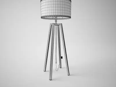 Retro Home-Lamp - Living Room Furniture 02 Free low-poly 3D model