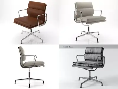 Eames soft pad side chair 3D model