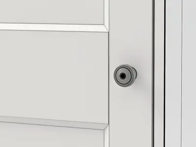 HAUGA - Wardrobe with sliding doors 3D model