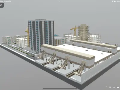 Mumbai city  Low-poly 3D model