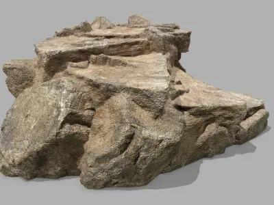 Stair rock Low-poly 3D model