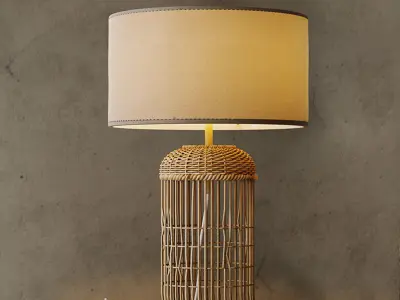 rattan lamp 3D model purchase