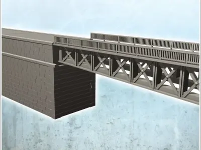 Horsa Bridge Pegasus Bridge Normandy - World War Two Second WWII 3D print model