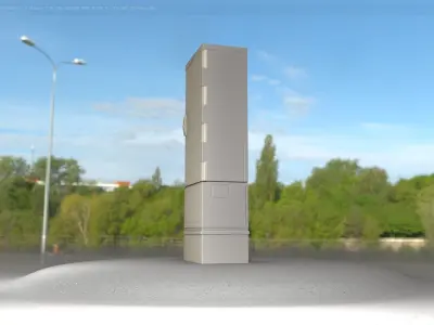 Electrical Distribution Cabinet 10 Low-poly 3D model