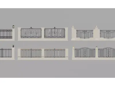 Modern European-style wall 3D model