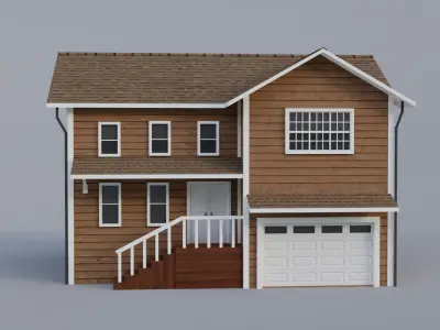 Low Poly house 4 Low-poly 3D model