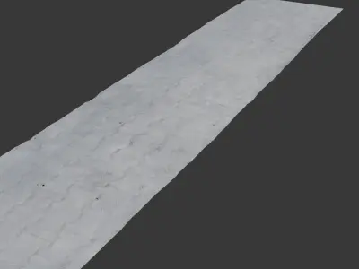 Worn Brick Pavement 3D Scan Low-poly 3D model