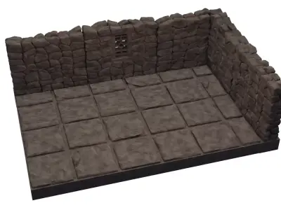 Kit dungeon floor and walls 3D print model