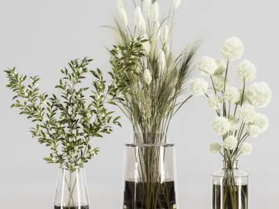 Collaction Plants Bouquet 21 3D model