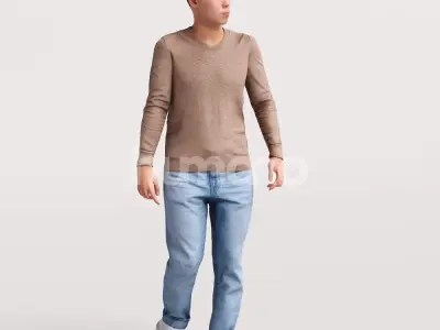 Humano 18-Collection 2504 - WALKING -18 x 3D models  3D model
