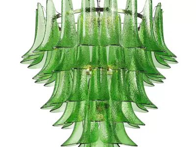 Glass Feather Chandelier 3D model