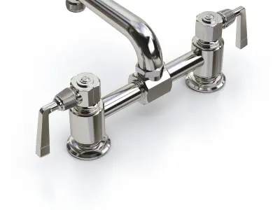 Waterworks RW Atlas Faucet with Lever Handles 3D model