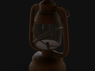 Lantern old Low-poly 3D model