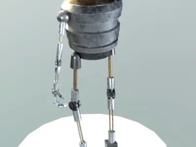 jelly-bot rigged Low-poly 3D model