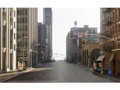 Urban street view 3D model