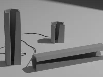 Modern WOOD LIGHT Low-poly 3D model