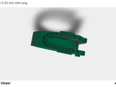 Men Ring With Diamond Cut Center 3D print model