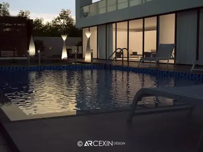 landscape villa 3D model