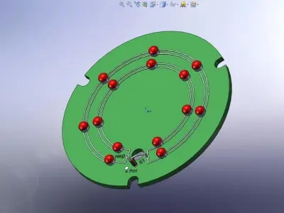 Battery Powered 3M Command Strip or Screw Mounted LED Night L... Free 3D print model
