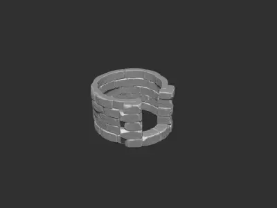 Modular Ruined Tower Set 3D print model