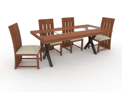 Collection Dining Set 1 3D Model Pack