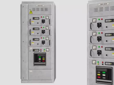 High Voltage Electrical Racks Low-poly 3D model