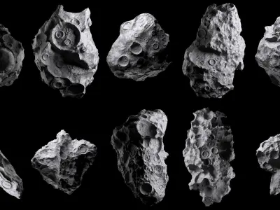 Asteroids BUNDLE 3D model